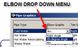 custom pipe graphics - elbow drop down